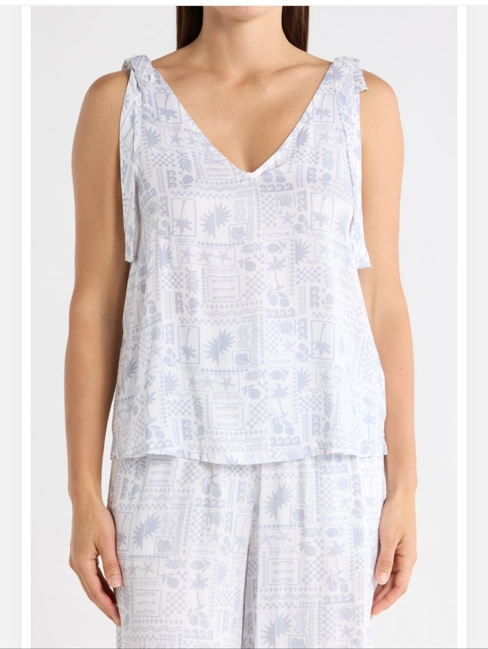 Splendid Tie Strap Tank In Color Sunny Print Size Large NWT